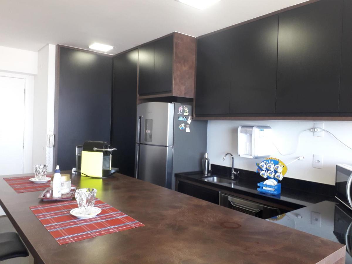 Maravilhoso Apto Vista Mar Jacuzzi Wi Fi Pe Areia Santos  Exterior foto