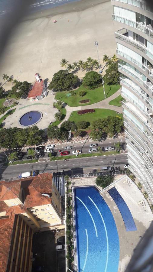Maravilhoso Apto Vista Mar Jacuzzi Wi Fi Pe Areia Santos  Exterior foto