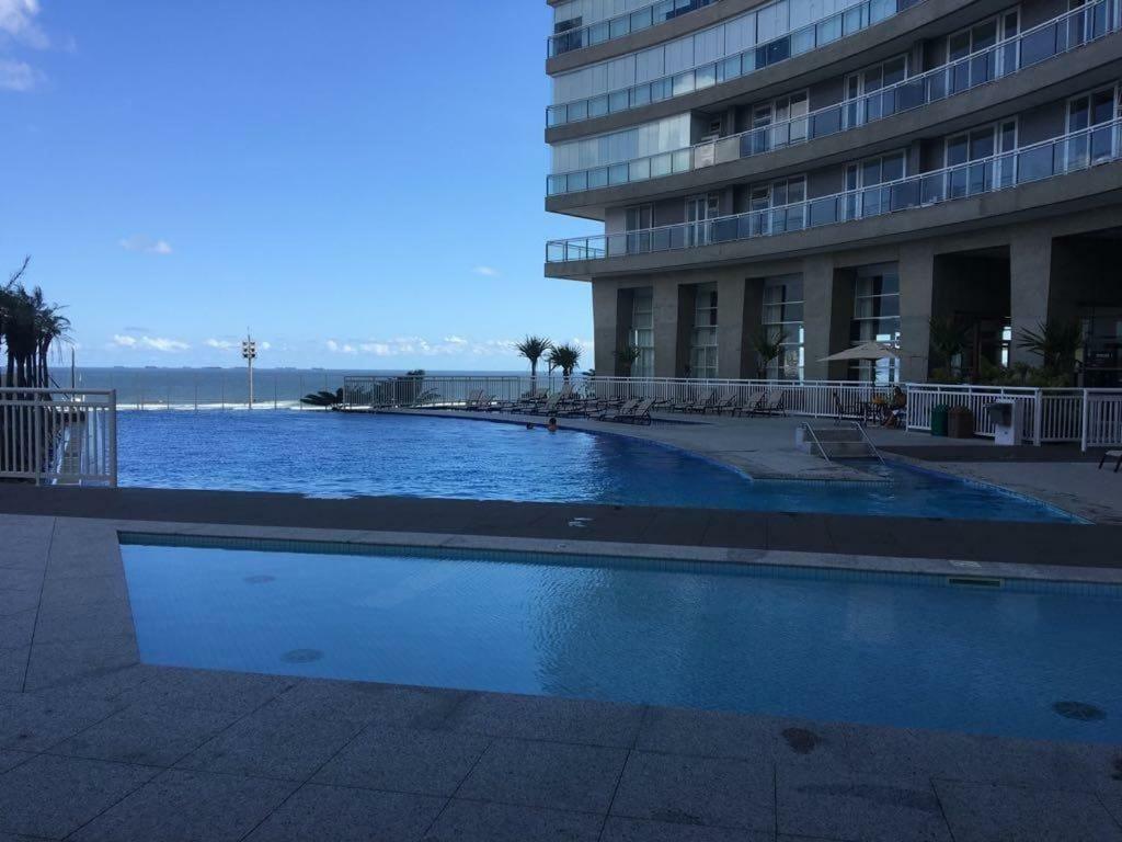 Maravilhoso Apto Vista Mar Jacuzzi Wi Fi Pe Areia Santos  Exterior foto